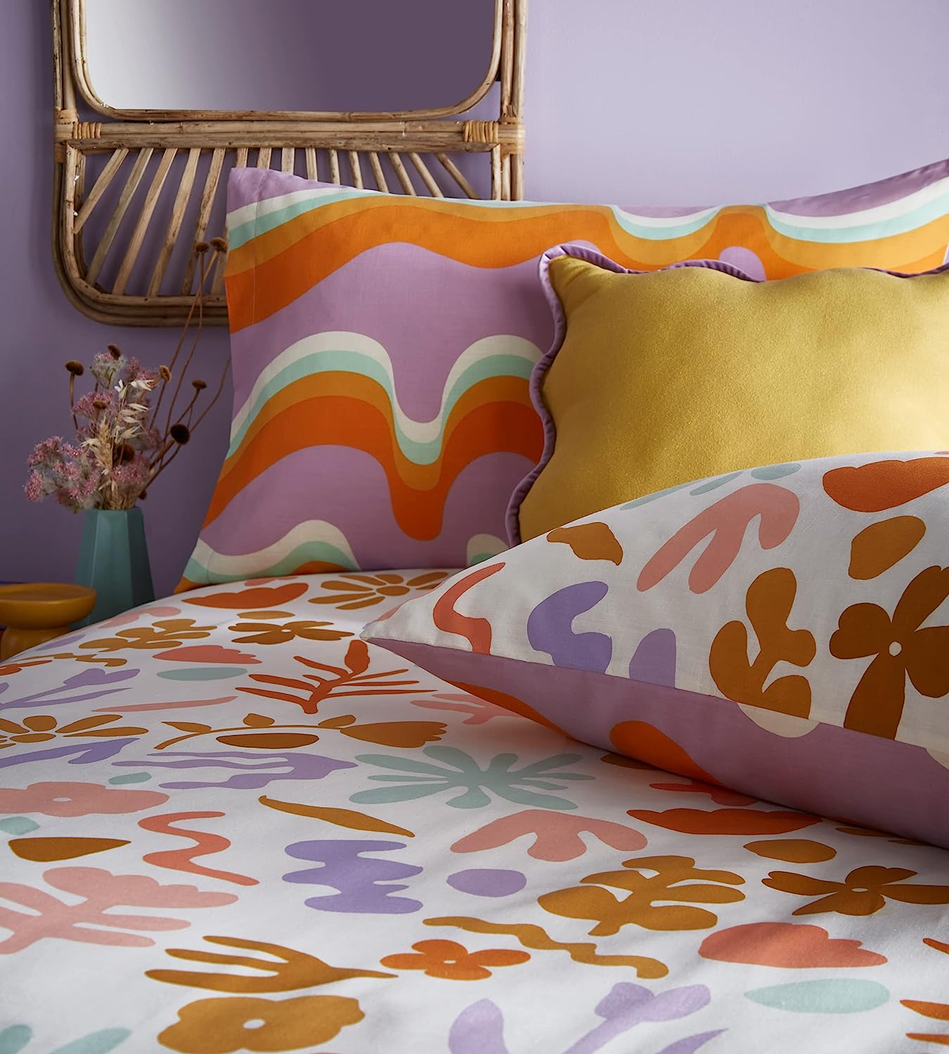 Amelie Abstract 4x6 DOUBLE Duvet Cover and Pillowcase Set