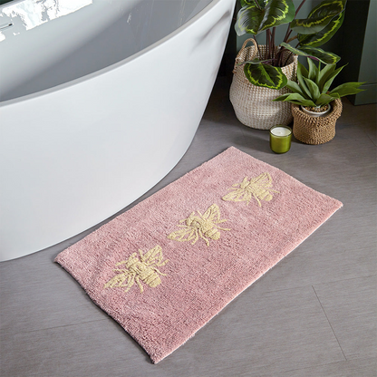 Bee Deco Bath Mat - Blush