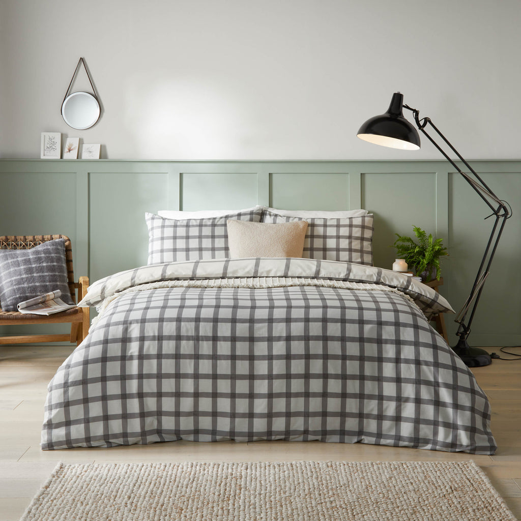 Canberra Grey 5x6 KING Duvet Cover and Pillowcase Set