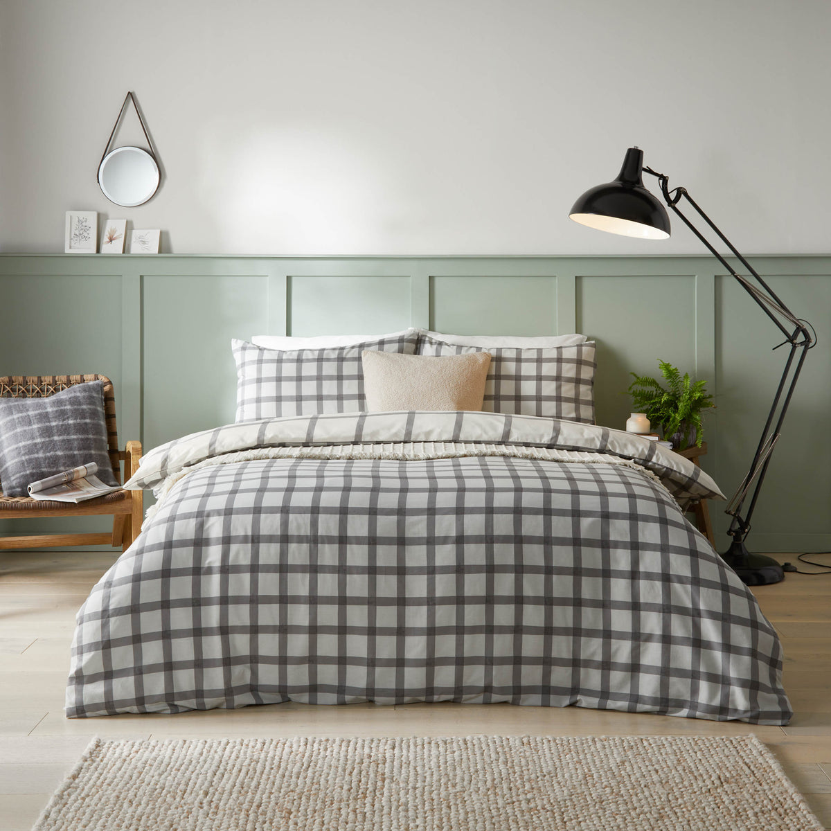 Canberra Grey 5x6 KING Duvet Cover and Pillowcase Set