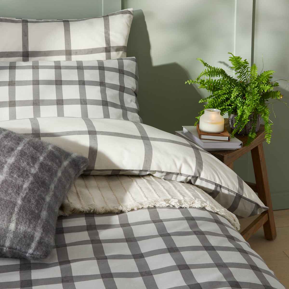 Canberra Grey 5x6 KING Duvet Cover and Pillowcase Set