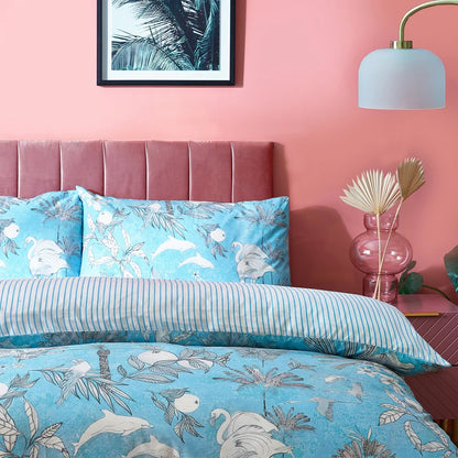 Colony Palm 5x6 KING Duvet Cover and Pillowcase Set