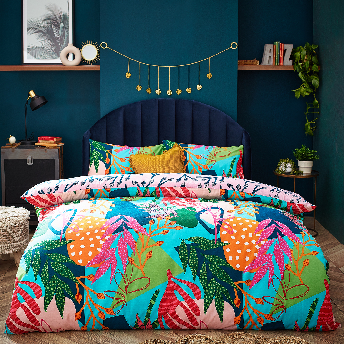 Coralina Tropical 5x6 KING Duvet Cover and Pillowcase Set