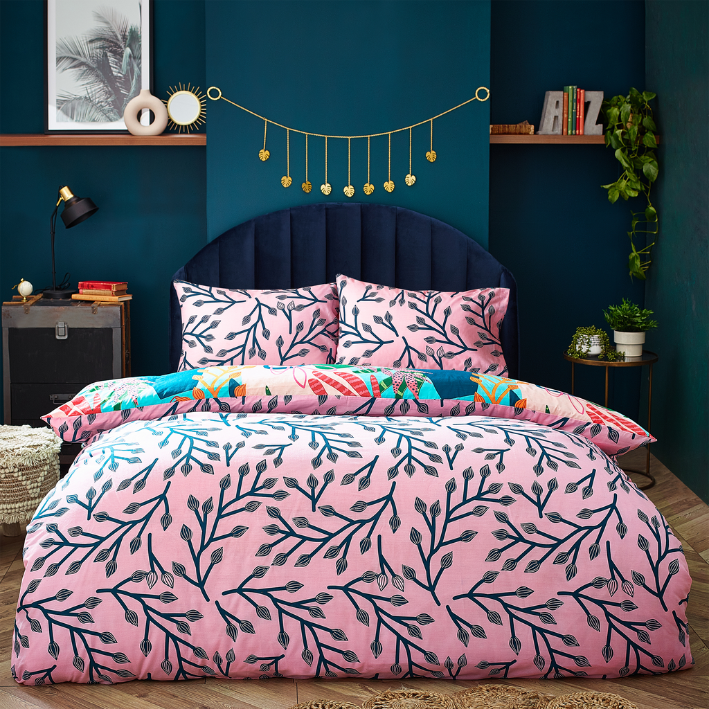 Coralina Tropical 4x6 DOUBLE Duvet Cover and Pillowcase Set