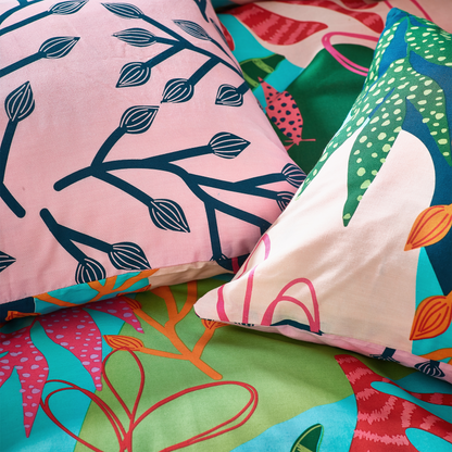 Coralina Tropical 5x6 KING Duvet Cover and Pillowcase Set