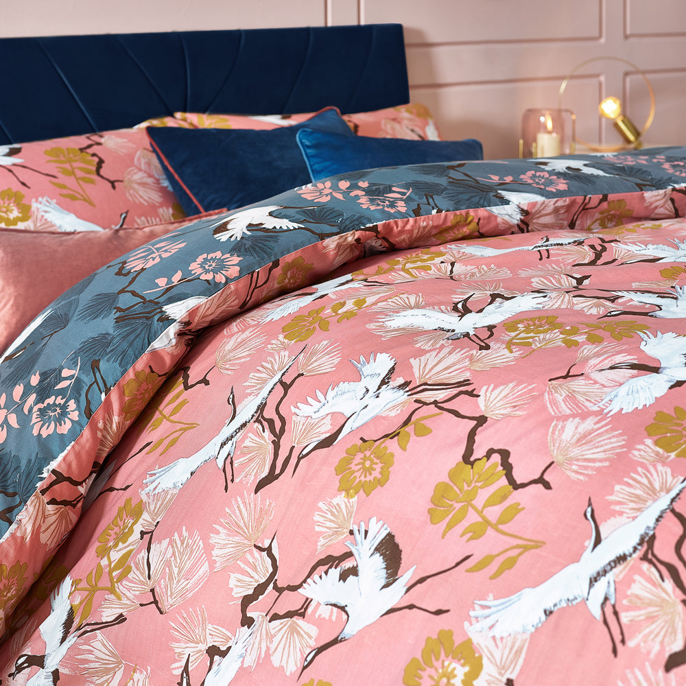 Demoiselle Blush 6x6 SUPER KING Duvet Cover and Pillowcase Set