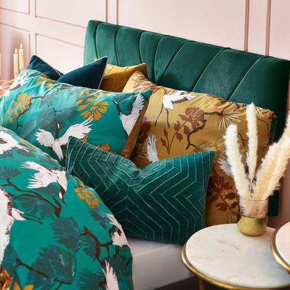 Demoiselle Mustard 5x6 KING Duvet Cover and Pillowcase Set