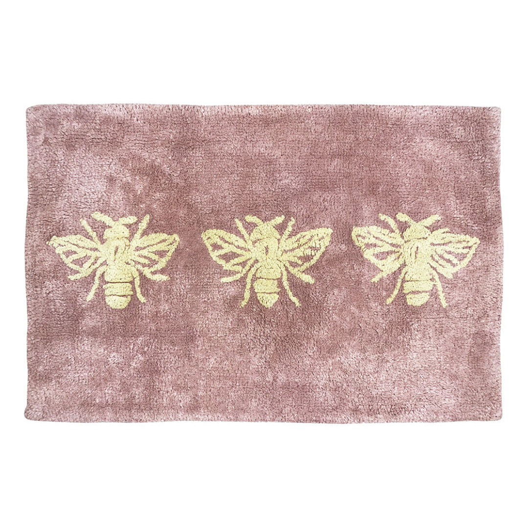 Bee Deco Bath Mat - Blush