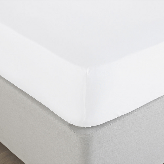 100% Cotton 200TC 6x6 SUPER KING Fitted Bed Sheet - White