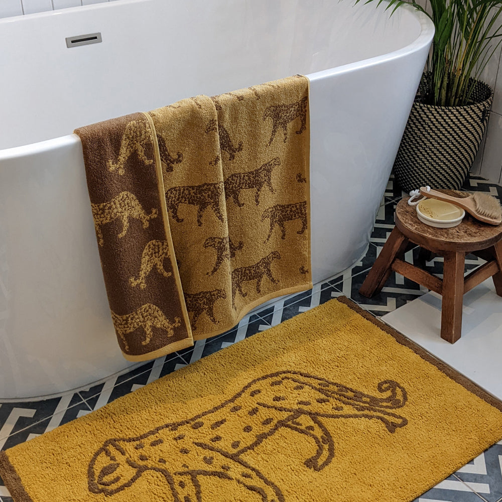 Leopard Bath Mat - Gold