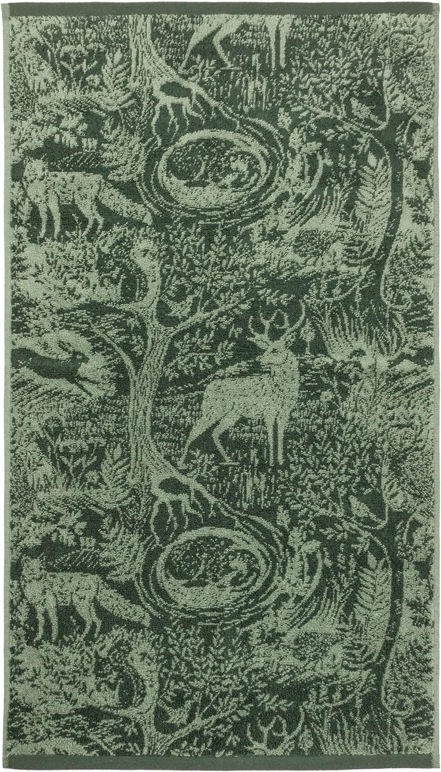 Winter Woods Jacquard 100% Cotton Towel - Emerald