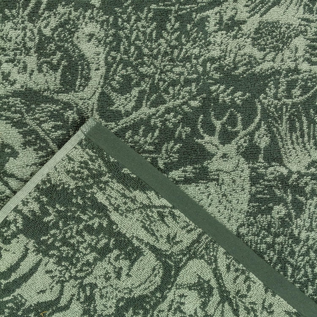 Winter Woods Jacquard 100% Cotton Towel - Emerald