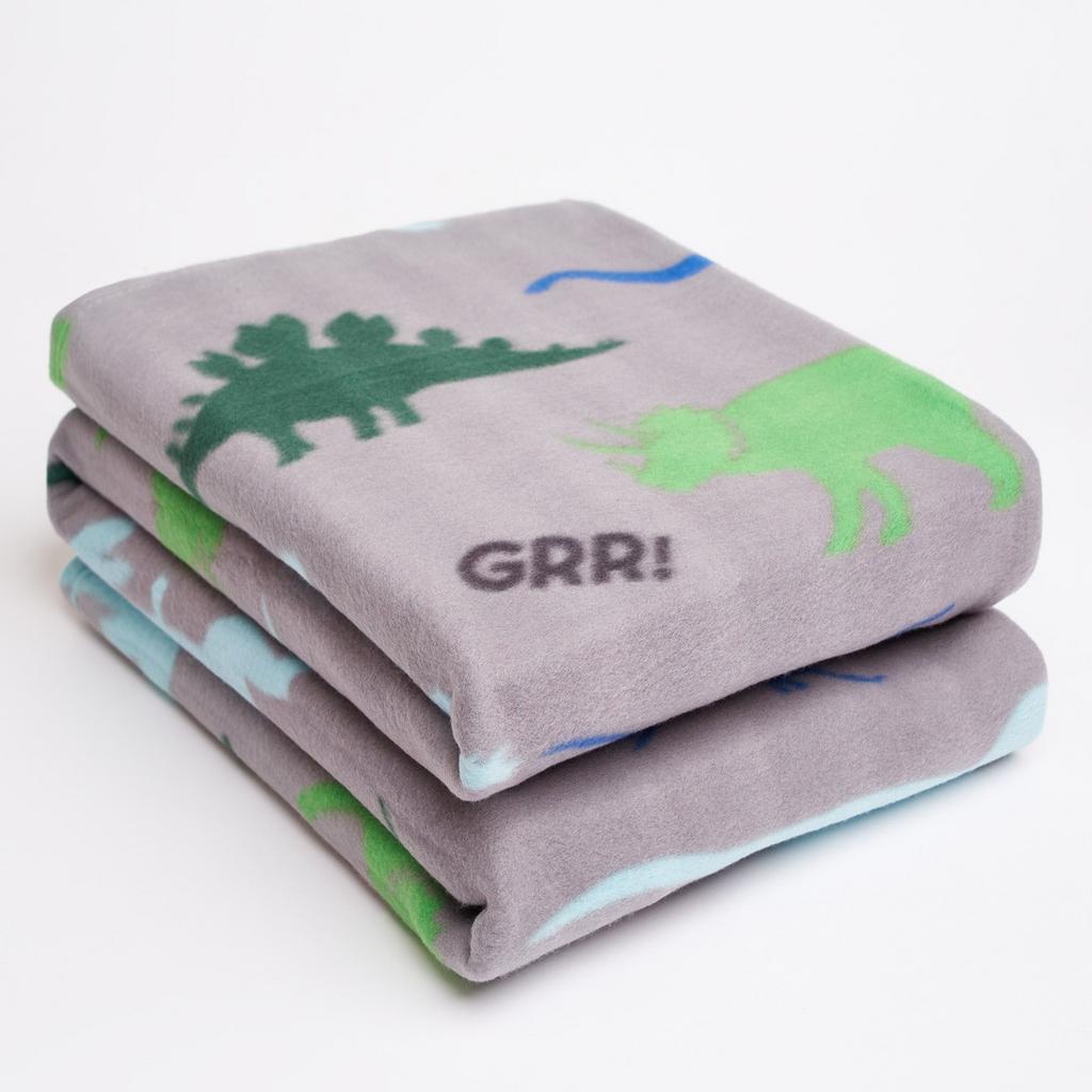 Kids Fleece Soft Throw - Multi Dino