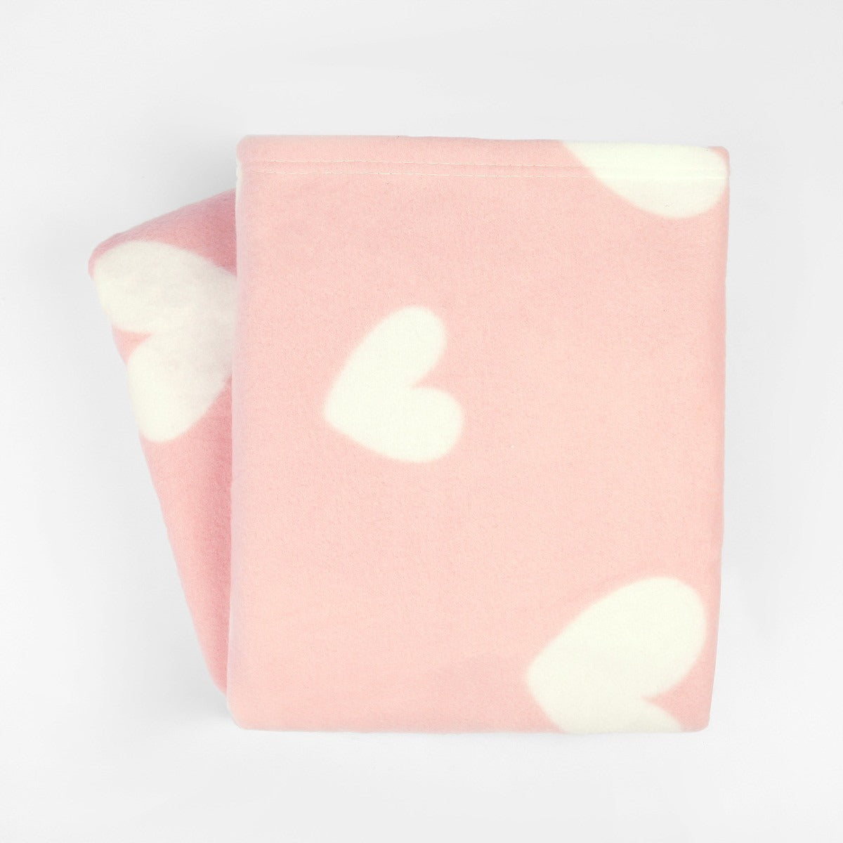 Kids Fleece Soft Throw - Pink Hearts