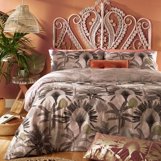 Malaysian Palm 5x6 KING Duvet Cover and Pillowcase Set