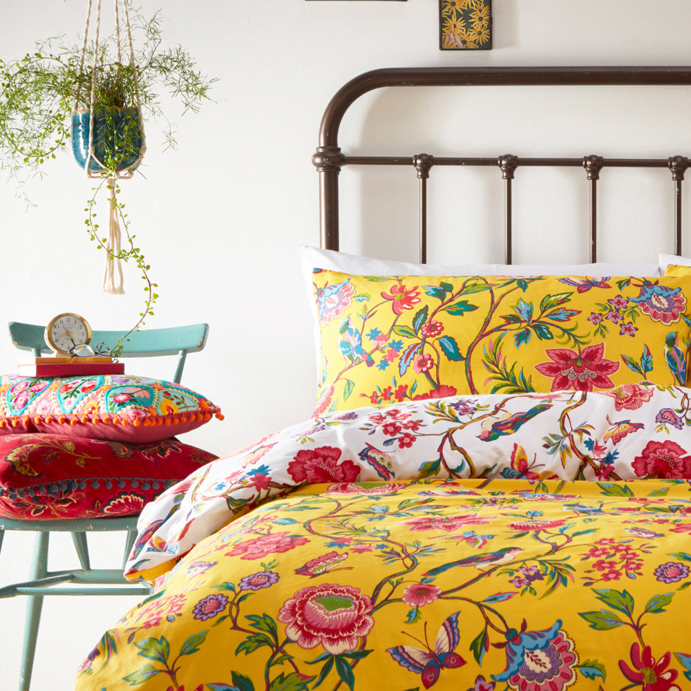Pomelo Yellow 6x6 SUPER KING Duvet Cover and Pillowcase Set