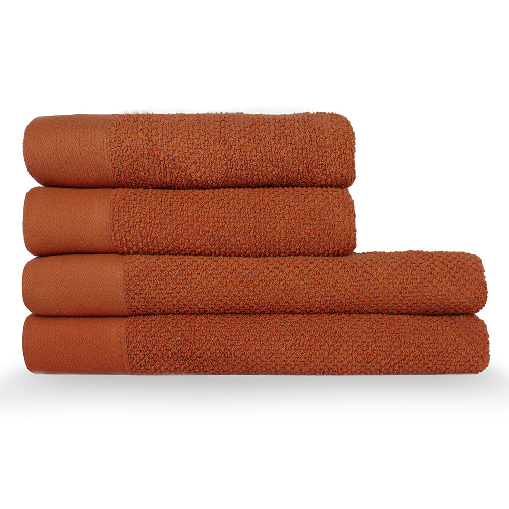 Textured Weave 100% Cotton Towel - Pecan