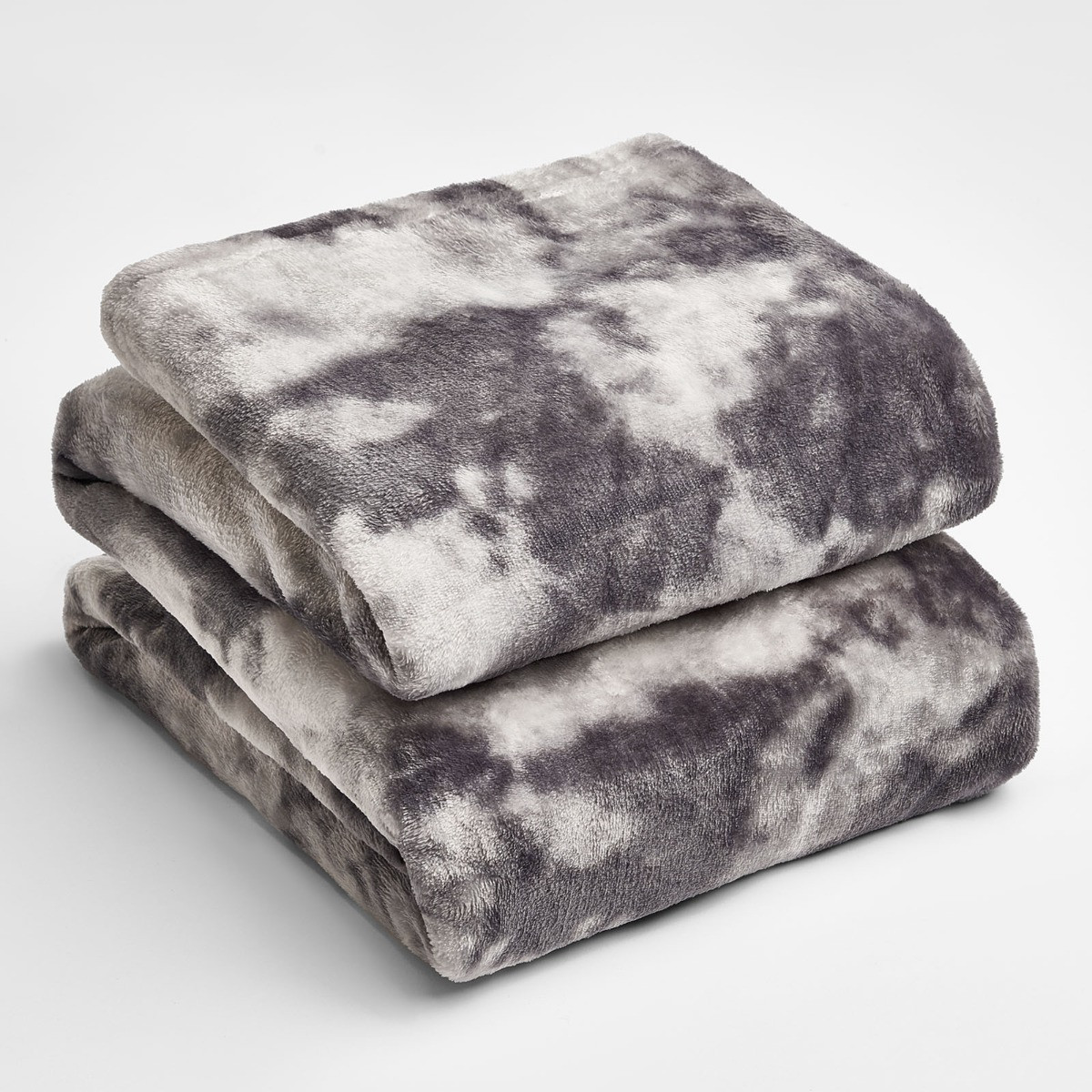 Tie Dye Super Soft Throw Charcoal Grey