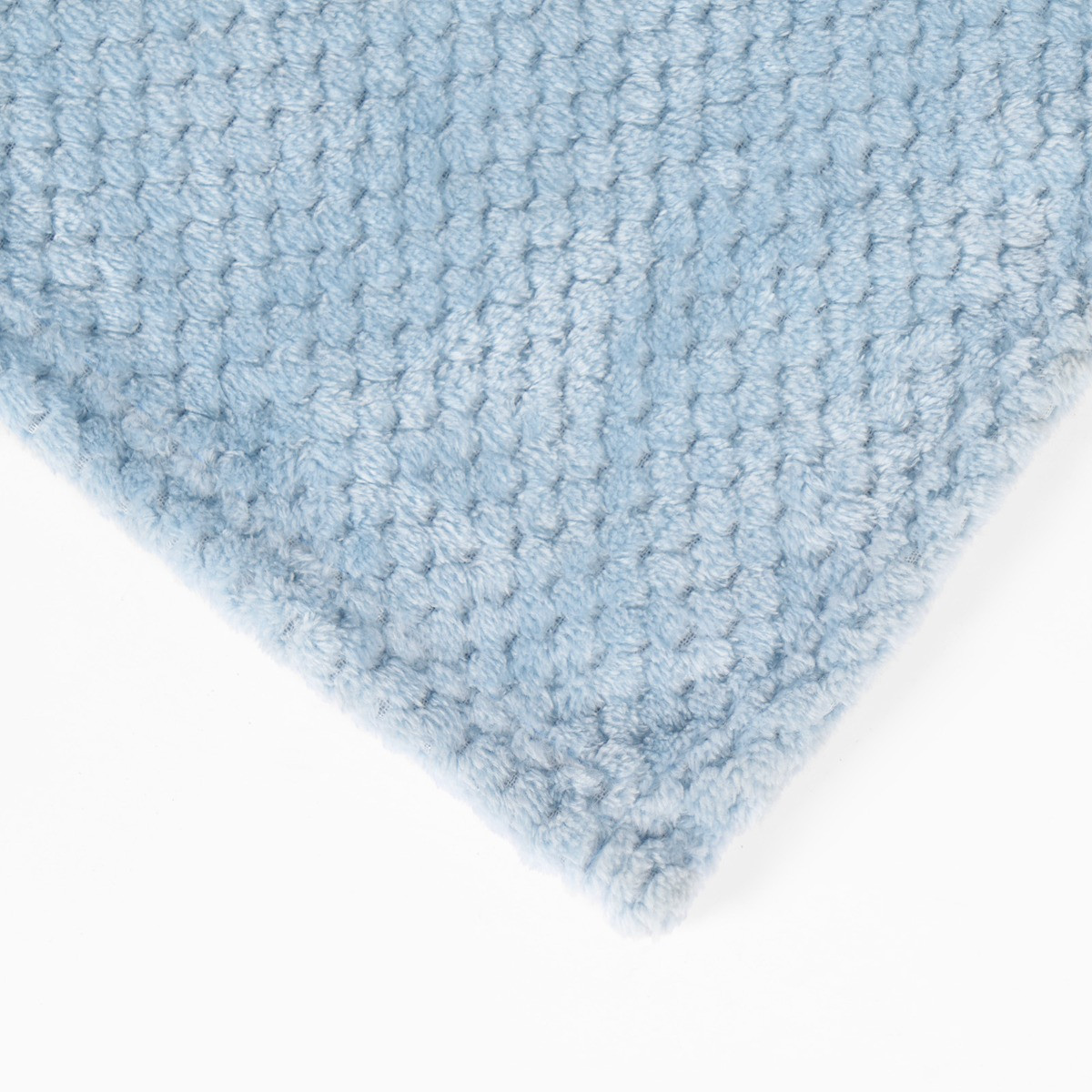 Waffle Textured Mink Throw - Blue