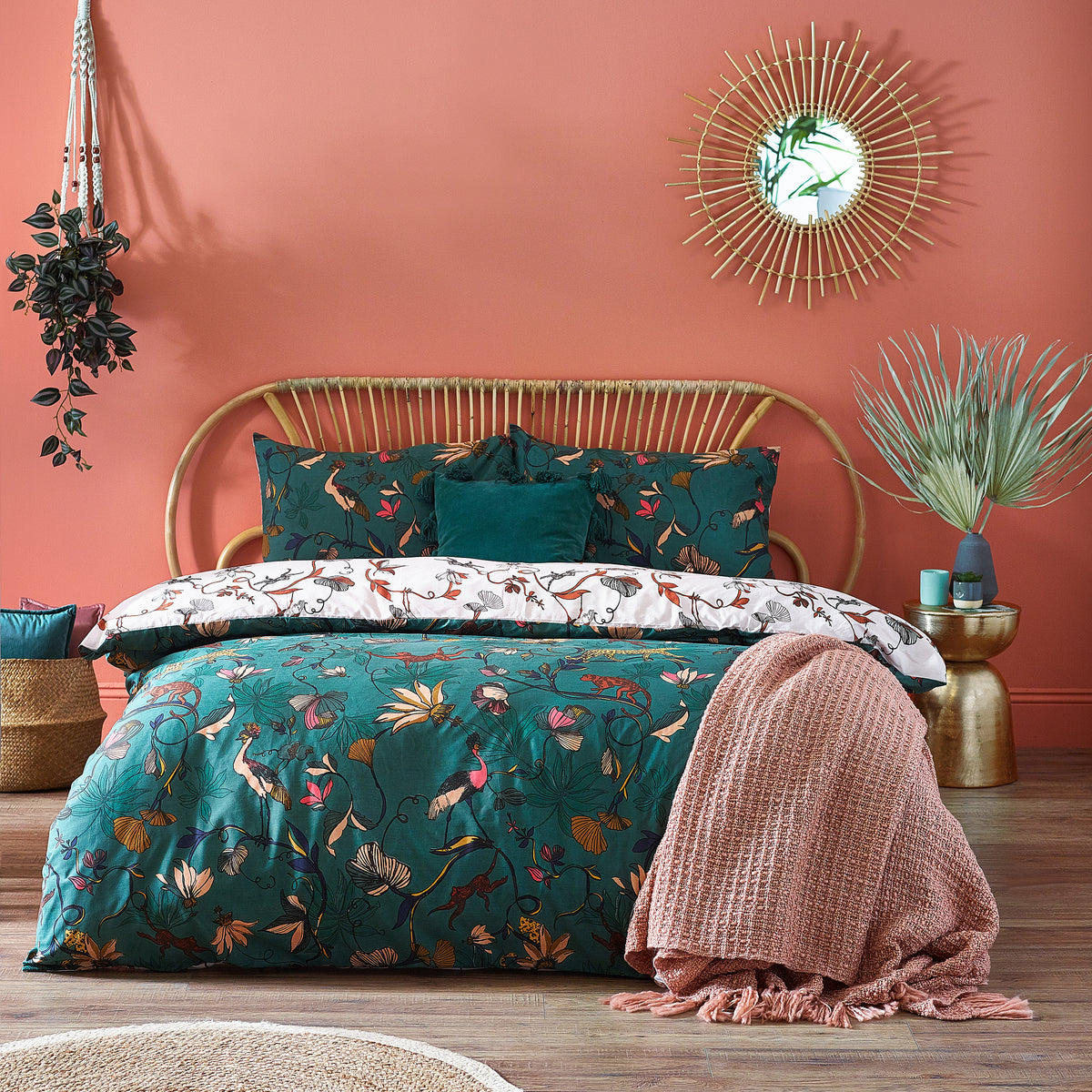 Devut Kenya Wildlings DOUBLE Juniper Green Duvet Set | Zokai Homestore Kenya