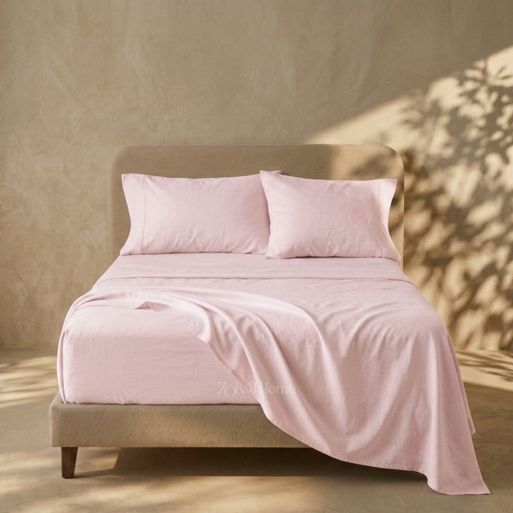 Zokai Sheets and Pillowcases Set - Blush Pink