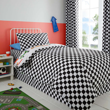 Zoom! Reversible 3x6 SINGLE Duvet Cover and Pillowcase Set