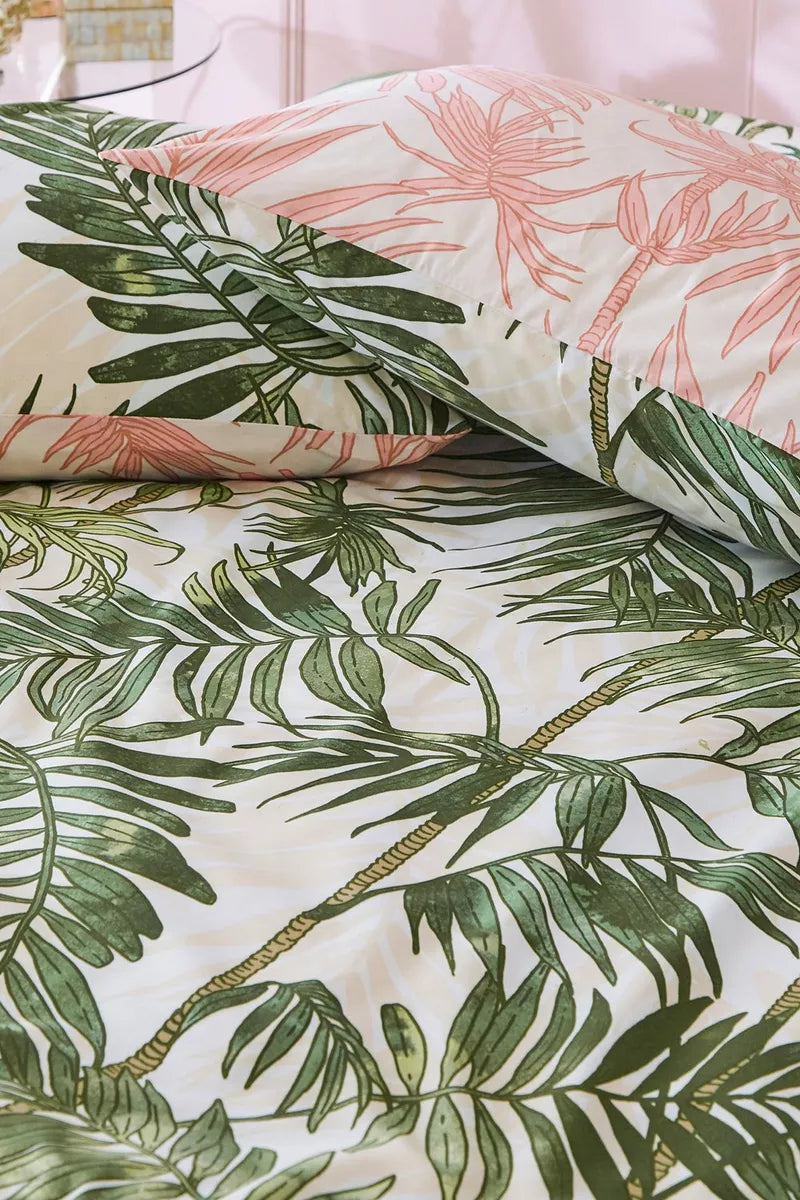 Parlour Palm 6x6 SUPER KING Duvet Cover and Pillowcase Set
